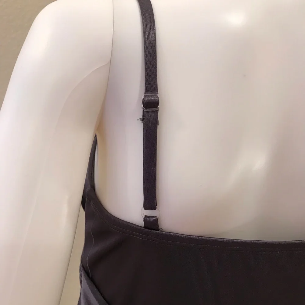 BCX Formal Mini Dress Size M Dark Grey Sleeveless Balloon Hemline - Picture 9 of 14